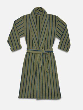 Brooklinen Super-Plush Robe. NWT, still in packaging. color: striped moss